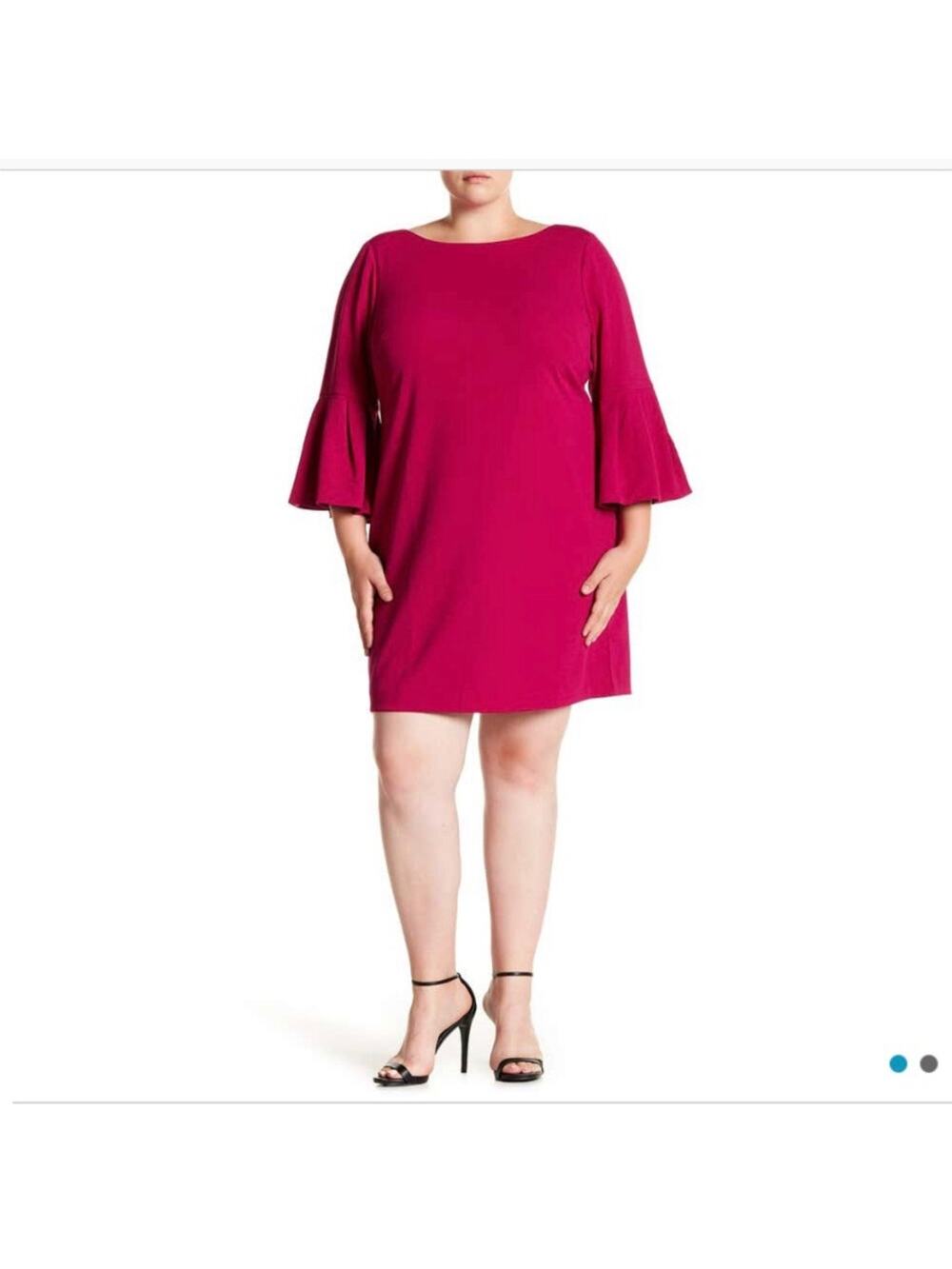 Eliza J fuchsia pink bell sleeve sheath dress - size 24W NWT